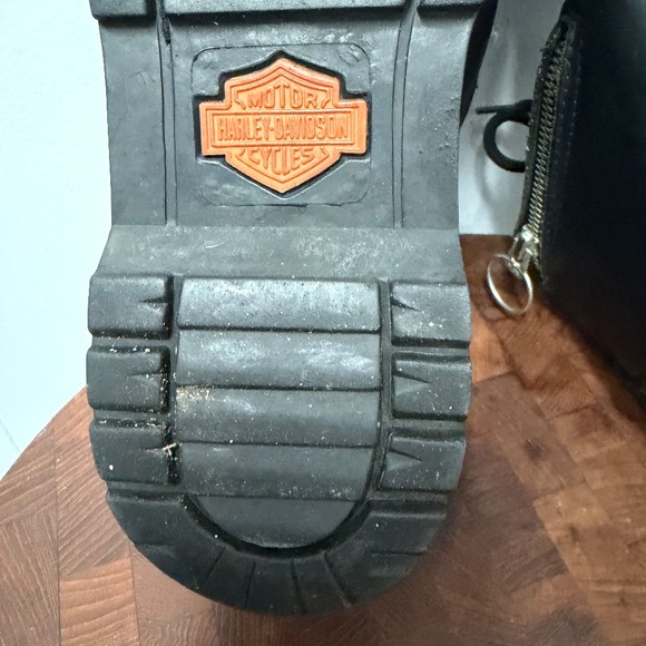 Vintage Harley-Davidson Black Leather Zip/Lace Women's Motorcycle Boots Size8.5 - Picture 10 of 10